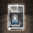 Aica NOUVEAU design Miroir de salle de bains avec LED éclairage 80x60cm-1