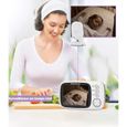 Babyphone Caméra 3.2 Inches Bébé Moniteur Babyphone Vidéo LCD Couleur Bébé Surveillance 2.4 GHz Communication Bidirectionnelle-1