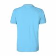 Polo Multisport - Ezio Sportswear - Homme - Bleu turquoise, blanc - Manches courtes - 100% coton-1