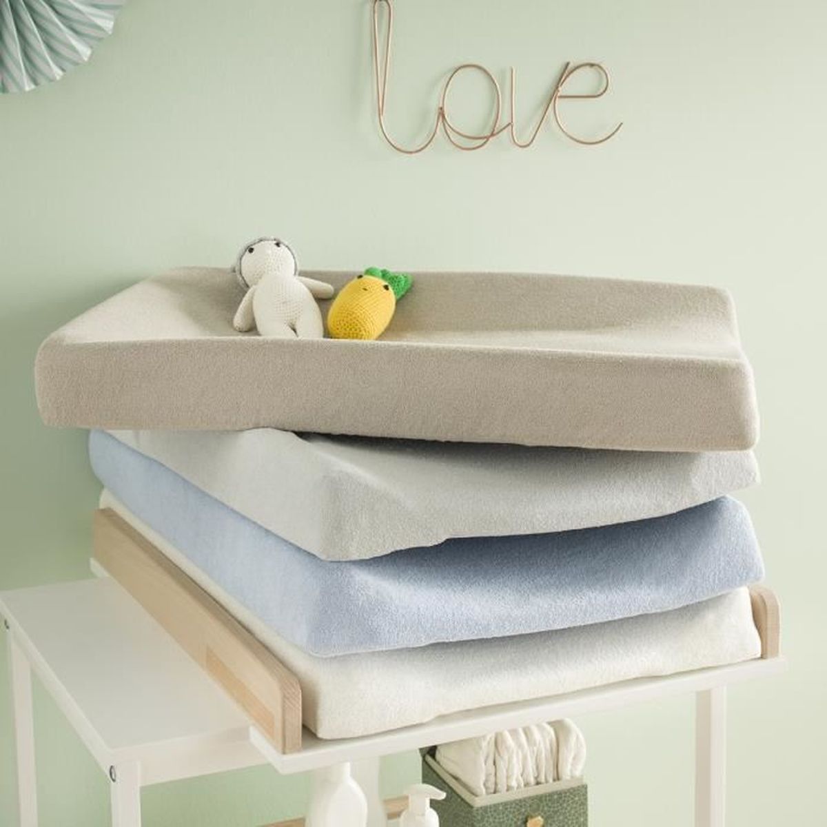I Love My Kid Matelas /à langer pour b/éb/é Blanc 50 x 70 cm