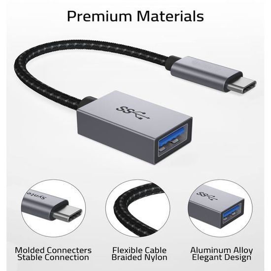 Adaptateur USB Type C vers USB,3.1 USB C (Thunderbolt 3) vers 3 Hub avec  interface d'extension femelle Type-C pour My16490 - Cdiscount Informatique