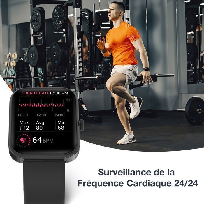 Montre Connectée Homme avec Appel Bluetooth 5.1, Smartwatch avec 100 Modes  Sportifs/SpO2/Fréquence Cardiaque/Sommeil/Assistant Vocal - Cdiscount  Téléphonie