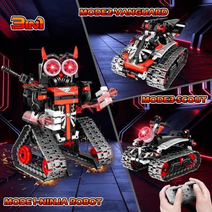 VEPOWER Robot Transformador 2 En 1 – Coche De Carreras Y Robot Con 1208 Piezas Para Niños De 8 A 12+ Años