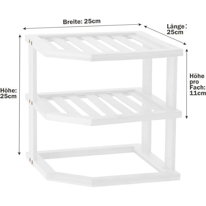 Étagère à épices 2 Niveaux En Bambou Imitation Rotin - Organisateur Cuisine, Bureau, Buanderie