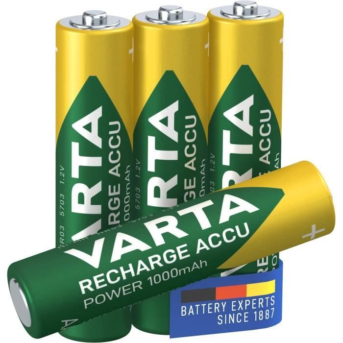 PILE RECHARGEABLE 1.2V AAA 800 X4