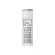 Téléphone sans fil Panasonic KX-TGK210 - 50 entrées - Identification de l'appelant - Blanc-2