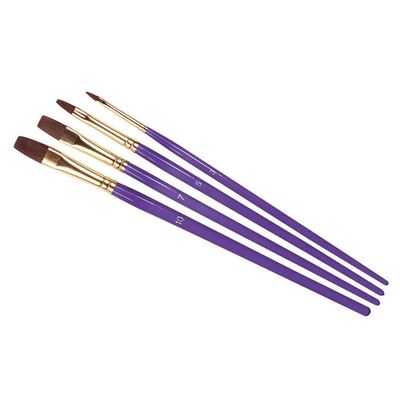 Set de 4 pinceaux plats : Taille 3, 5, 7, 10 - Jeux et jouets Humbrol - Avenue d