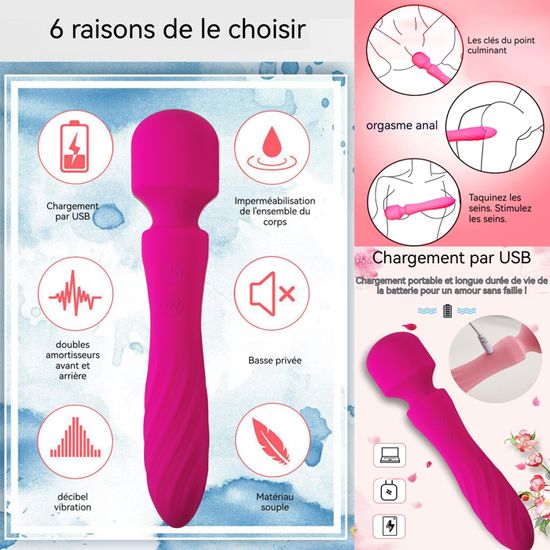 Vibromasseur Point G Et Clitoris - POMFW - Silicone étanche - Discret Et Silencieux