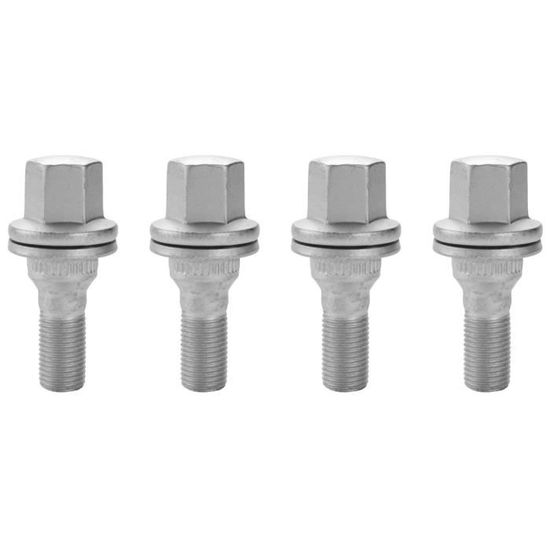 Écrous Antivol Pour Roues Voiture – 4 Pièces, Siège Plat 17 Mm – Compatible Peugeot 206, 308, 3008, 207, 508, Etc.