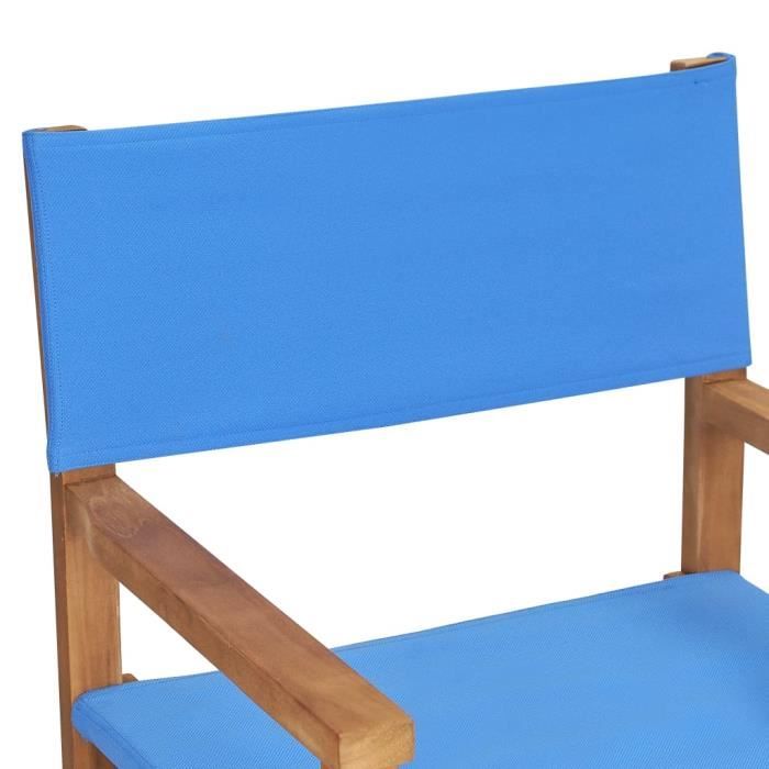Atyhao Chaises de metteur en scène pliantes 2 pcs Bois de teck massif ...