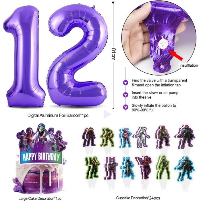 Kit Décoration Anniversaire Jungle 46 Pièces - Toile De Fond, Ballons, Cake Topper, Nappe Animaux