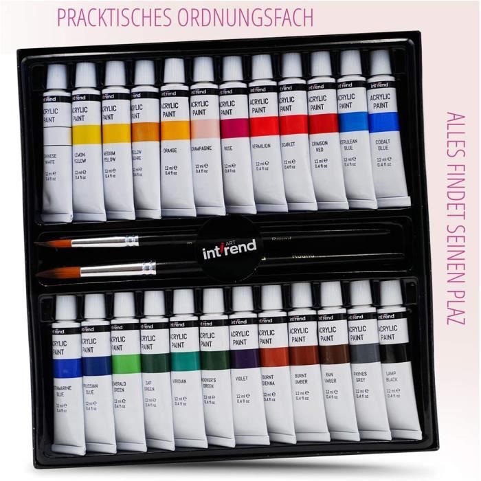 Kit Peinture Acrylique 24 couleurs - Creastore