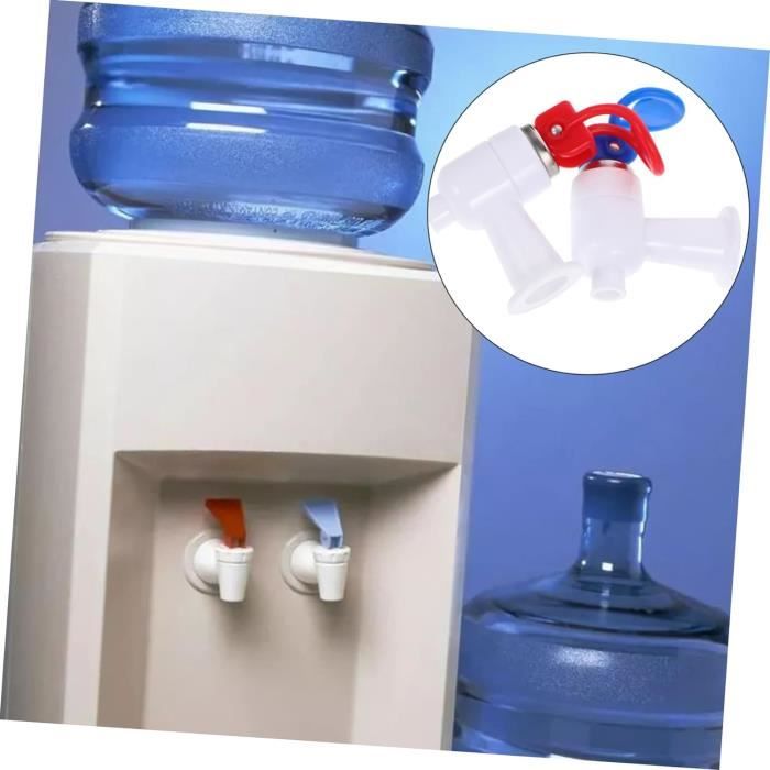 Lot De 2 Robinets Distributeurs D'eau Rechargeables - Pour Fontaines à Eau Portables, Cruches - Diamètre Connexion 15 Mm, Plastique