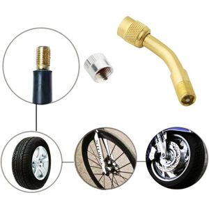 Adaptateur Mandrin D'air 90° Pour Valve De Pneu Moto - Laiton - Neuf