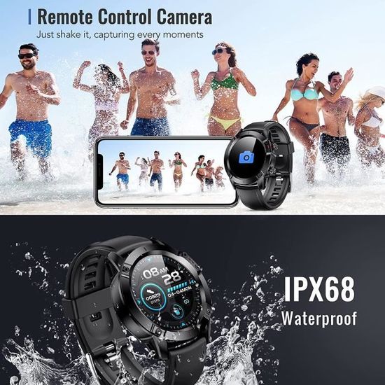 AGPTEK Montre Connectée Homme, Smartwatch Montre Sport, Bracelet Connecté  Étanche IP68 Fitness Tracer Card[38] - Cdiscount Téléphonie
