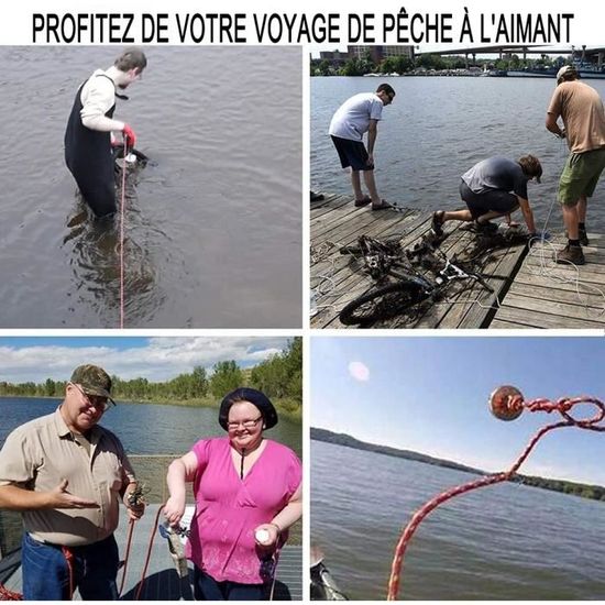 YADODO Peche a l'aimant Double Face Aimant de Peche 60MM 300kg pour Peche Ramasse Monnaie Chasse Au Trésor avec Grapin Corde 20m Mousqueton Une Paire de Gants YADODO Peche a l'aimant Double Face Aimant de Peche 60MM 300kg pour Peche Ramasse Monnaie Chasse Au Trésor avec Grapin Corde 20m Mousqueton Une Paire de Gants