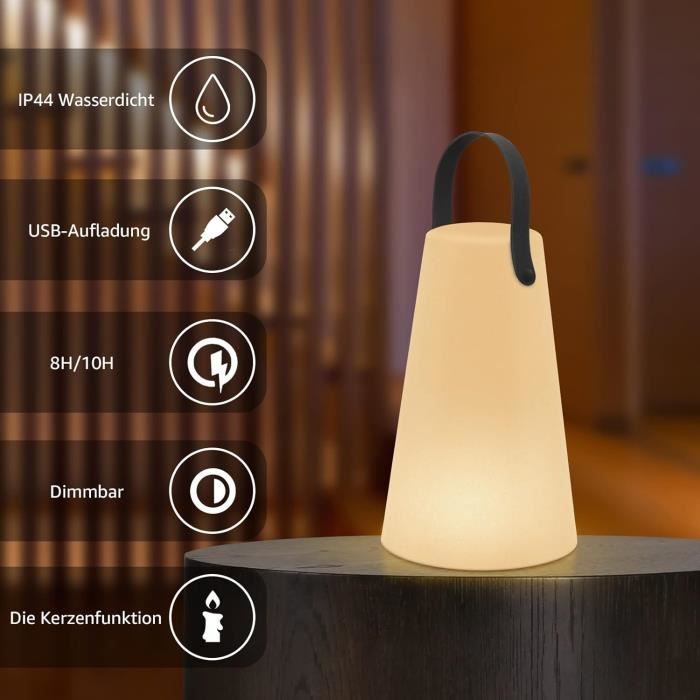 Lampe de Bureau Lampes de Chevet Table sans Fil Dimmable LED