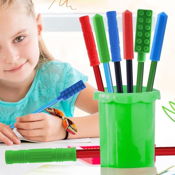 JoyEcho 8 Décorations De Crayon à Mâcher Silicone Non Toxique