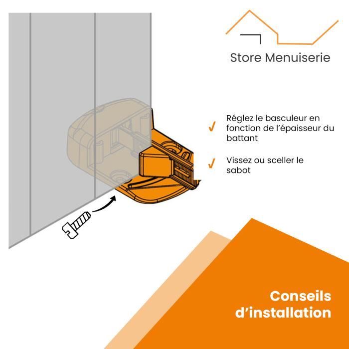 Sabot de portail automatique Noir Epaisseur 25 à 85 mm — free download
