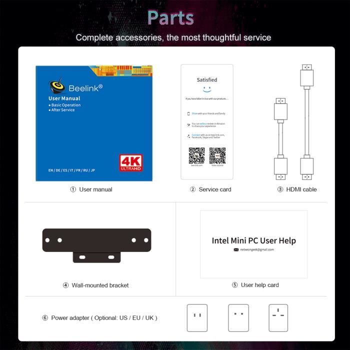 Beelink BT4 Ordinateur Windows 10 Mini PC 4 Go3