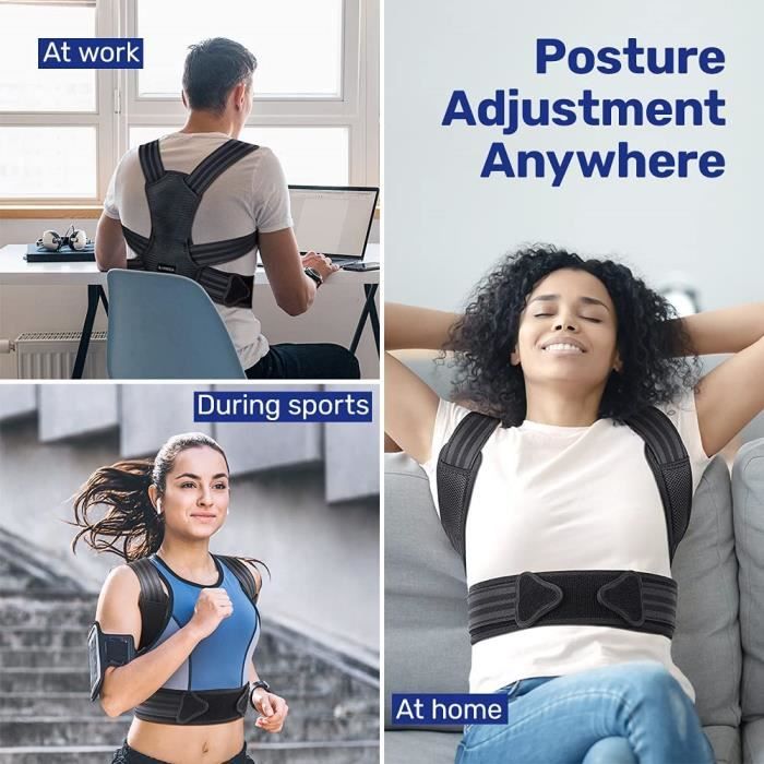 Correcteur de Posture pour Homme Femme, Réduit la Douleur du Cou