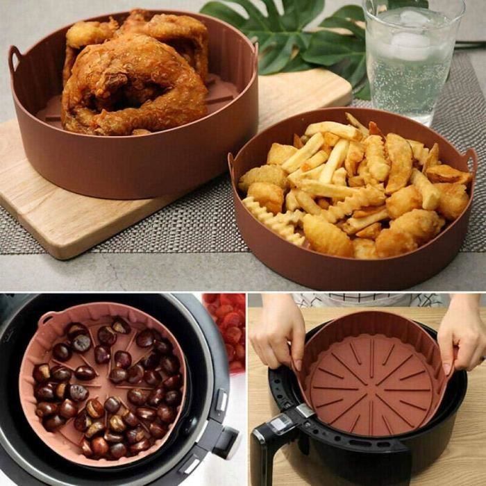 Air Fryer Silicone Pot ,Multifunctional Air Fryers Oven Accessories Kitchen  Tool,Cake Pan Fried Chicken Pizza Basket Baking[x1394] - Cdiscount Maison