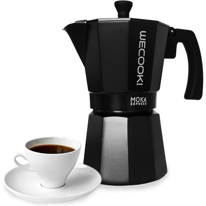 Bella Cafetière Italienne en Aluminium, Express, 6 Tasses de Café