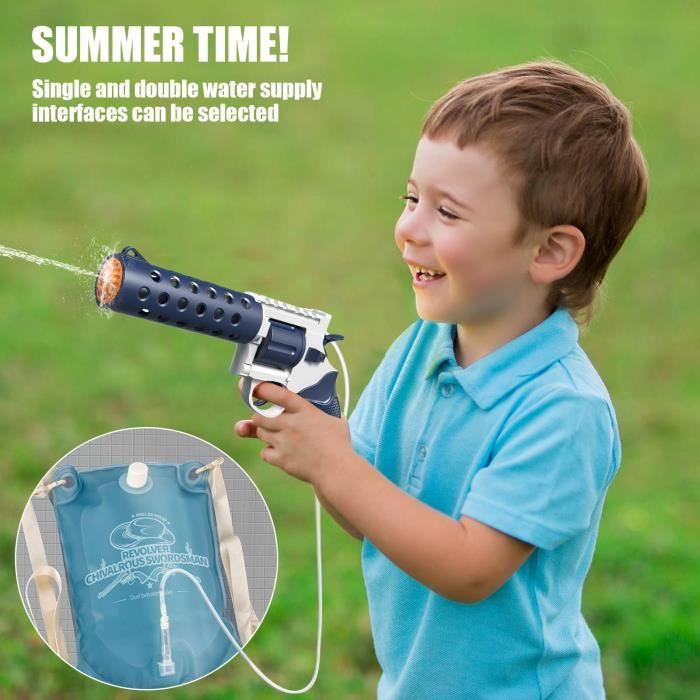 Set De 4 Pistolets à Eau En Mousse 33 Cm – Jouet Aquatique Longue Portée Pour Enfants Et Adultes – ABS Durable Et Léger