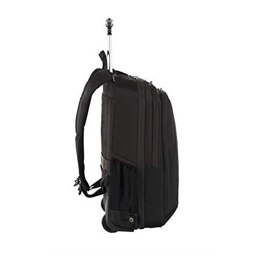 Sac à Dos à Roulettes Télescopique - 50x34x22 Cm - Noir | Sac Ordinateur Portable Voyage Nuit Multifonction