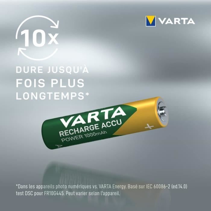 VARTA Accu power - 4 piles alcalines rechargeables - AAA LR03 Pas Cher