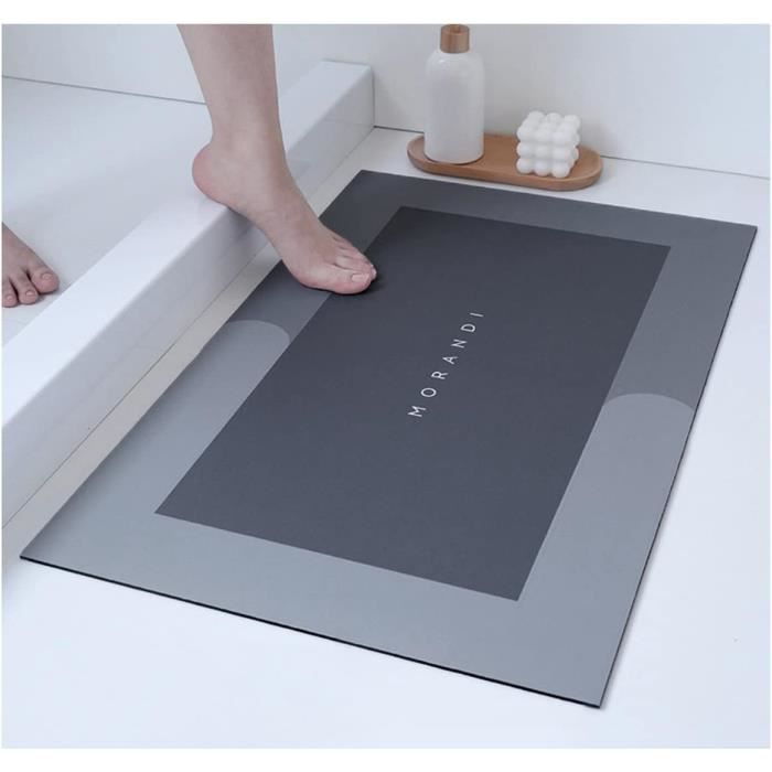Tapis épais Confortable Dos TPR Enyhom Tapis De Bain Microfibre Extra Doux Antidérapant 60x90cm Gris Foncé - Absorbant Tapis épais Confortable Dos TPR Enyhom Tapis De Bain Microfibre Extra Doux Antidérapant 60x90cm Gris Foncé - Absorbant