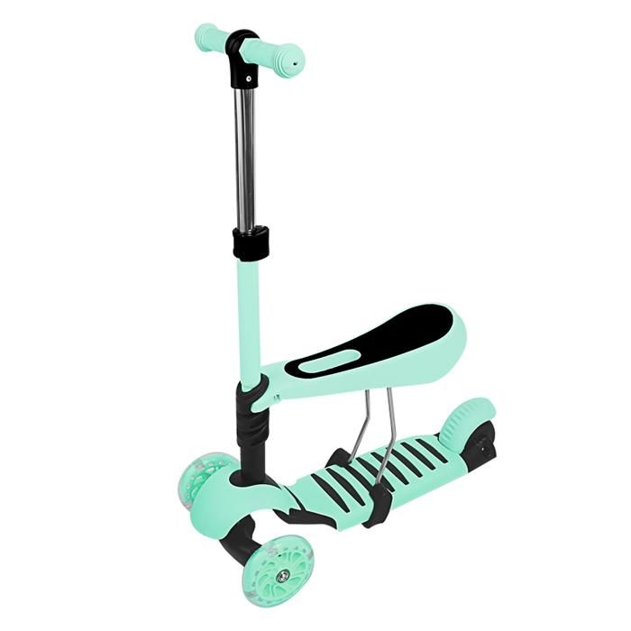 YOLEO Trottinette 5 En 1 Avec Siège - 3 Roues LED, évolutive 2-6 Ans !