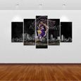 5 Parties Tableau Decoration Murale Impressions sur Toile Basket-Ball des Lakers s de Kobe Bryant Peinture sur 100x60cm[1381]-0