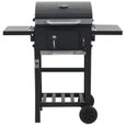 BET Gril de barbecue au charbon de bois et étagère inférieure Noir BET9306191995745-0