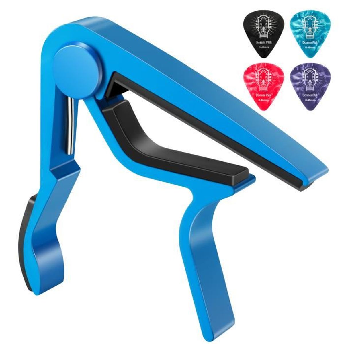 noir Capodastre pour guitares acoustiques et /électriques capodastre ou ukul/él/é avec 6 m/édiators