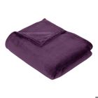 ATMOSPHERA CRÉATEUR D'INTÉRIEUR Plaid flanelle Ollis violet 130x180cm - Atmosphera createur d'interieur - Violet