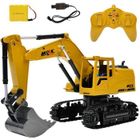 Excavatrice télécommandée sans fil 1:24 - BOROFONE - Jaune - Jouet pour enfant de 3 ans et plus