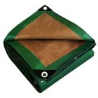 TECPLAST Bâche de Protection 3x5 m HQ250MU Verte et Marron - Haute Performance - Bâche étanche - Résistance Anti-UV