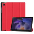 BOONGET Etui Samsung Galaxy Tab A8 10.5 (2021) Tablette Housse de protection antichoc de style minimaliste - Rouge
