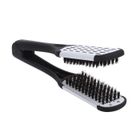 TINKSK - TINKSKY Cheveux Redressant Peigne Styling Outils Poils de Sanglier Brosse Double Brosse Peigne (noir et blanc)