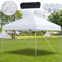 LZQ Pavillon de jardin pliable, étanche et stable, Tente Pop up résistante pour l'été, avec protection UV et sac de transport,