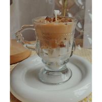 Café au lait - Bougies Parfumées À La Crème, Lait, Café, Tasse De Café, Décoration Sans Flamme, Cire De Soja,