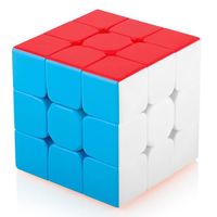 Stickerless Speed Cube 3x3 , Cube de Vitesse 3x3x3 Cube Magique Cadeau de Noël pour Enfants et Adultes