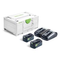 Set énergie SYS 18V 2 batteries 5Ah + chargeur rapide + coffret SYSTAINER SYS3 - FESTOOL - 577707