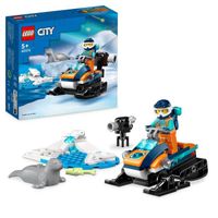 LEGO® City 60376 La Motoneige d’Exploration Arctique, Jouet avec Figurines de Phoques, et Véhicules