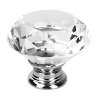 Mxzzand Bouton en diamant Lot de 8 poignées de tiroir en forme de diamant de 40 mm pour armoires de cuisine et bricolage fenetre