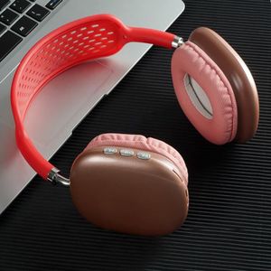 CASQUE - ÉCOUTEURS 1 rouge-Écouteurs sans fil Bluetooth P9, avec micr