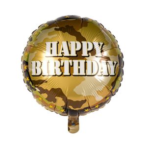 Décorations De Fête D'anniversaire De Camouflage, Bannières De Fanion De Joyeux Anniversaire De Militaire Star Green Camo Ballons Décorations De Gâteaux Soldat Chasse Thème Fête D'anniversaire
