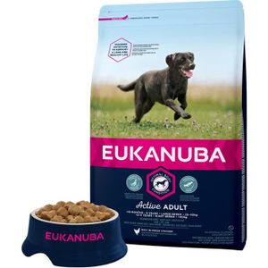 CROQUETTES EUKANUBA Croquettes premium chiens adultes grandes races - 100% Complète et Equilibrée - Au poulet frais - Sans OGM - 3kg