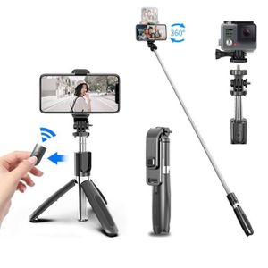 PERCHE - CANNE SELFIE 3 en 1 Selfie Stick Trépied Bâton Selfie Bluetooth
